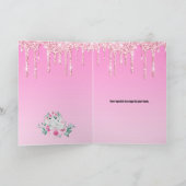 Rosa Mutter Elefantenkind Rose Karte (Innenseite)