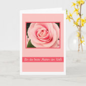 Rosa Mutter Rose Grußkarte Karte (Gelbe Blume)