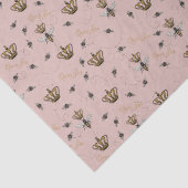 Rosa Mütter Tag Königin Bee & Gold Crown Seidenpapier (Detail)