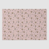 Rosa Mütter Tag Königin Bee & Gold Crown Seidenpapier (Vorderseite)