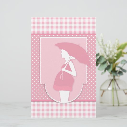 rosa Mutterschaft Briefpapier (Stehend Vorderseite)