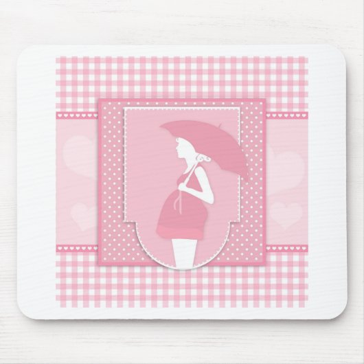 rosa Mutterschaft Mousepad (Vorne)
