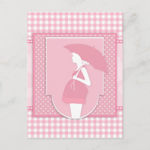 rosa Mutterschaft Postkarte