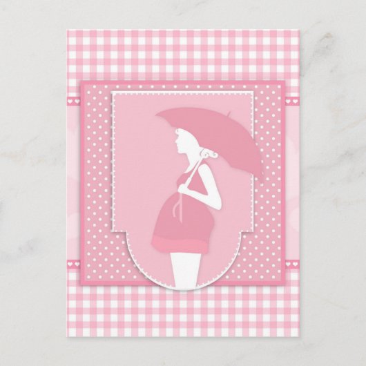 rosa Mutterschaft Postkarte (Vorderseite)