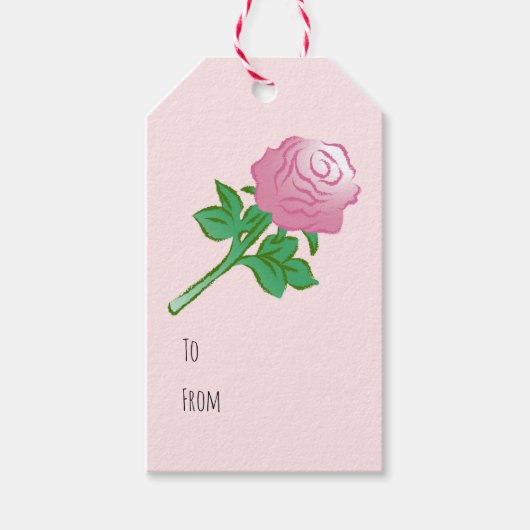 Rosa Muttertag Geschenkanhänger (Vorderseite)