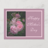 Rosa Muttertag Postkarte (Vorderseite)