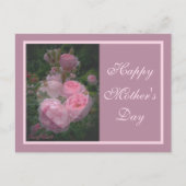 Rosa Muttertag Postkarte (Vorderseite)