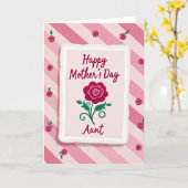 Rosa Muttertags-Blütenkarte Karte (Gelbe Blume)