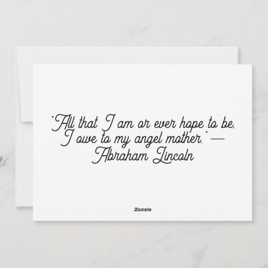 Rosa-Muttertagskarte Feiertagskarte (Rückseite)