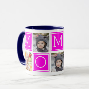 Rosa Mutti individuell Foto-Collage-Kaffeetasse Tasse