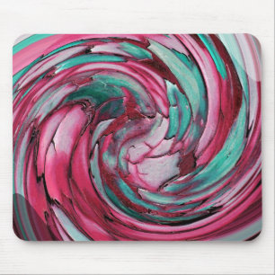 Rosa N Aquamarine Abstrakte Dolphin Art Mouse Pad Mousepad