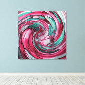 Rosa N Aquamarine Abstrakte Dolphin vs Adler Leinw Leinwanddruck (Insitu (Holzboden))