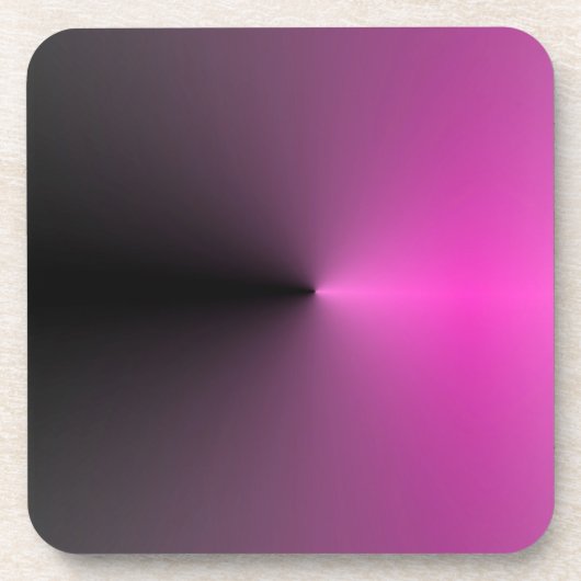 Rosa-n-Schwarzer Punkt Untersetzer (Vorderseite)