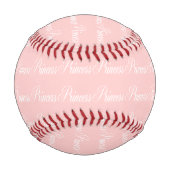 Rosa-n-Weiß-Prinzessin-Individuelle Name Baseball (Rückseite)
