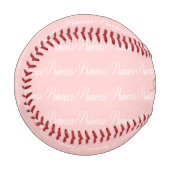 Rosa-n-Weiß-Prinzessin-Individuelle Name Baseball (Vorderseite Links)