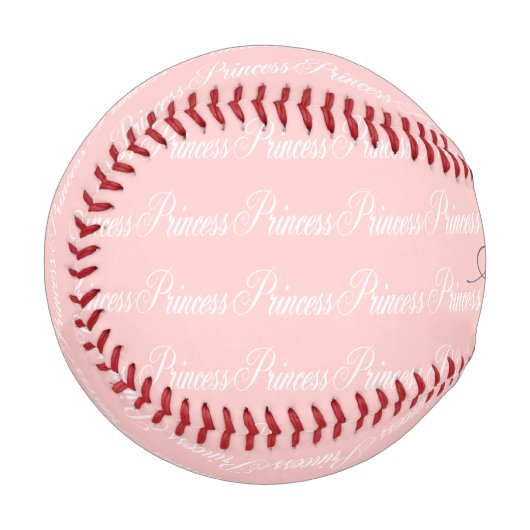 Rosa-n-Weiß-Prinzessin-Individuelle Name Baseball (Vorderseite Links)
