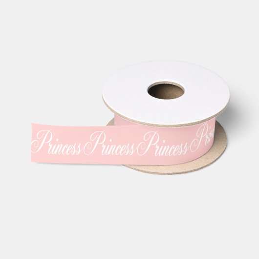 Rosa-n-Weiße Prinzessin Coordinating Satinband (Spule)