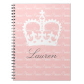 Rosa-n-Weiße Prinzessin Notizblock (Vorderseite)