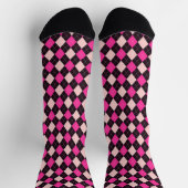 Rosa Nachhaltig Premium Argyle Socken (Oben)