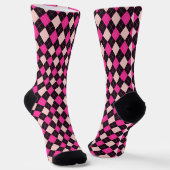 Rosa Nachhaltig Premium Argyle Socken (Gewinkelt)