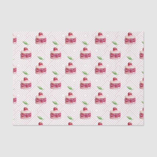 Rosa Nachtisch (Design 79 Pink Serie) Seidenpapier (Vorderseite)