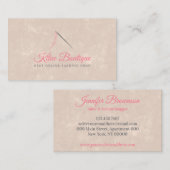 Rosa Nadelgewinde Naht Nahtleder Naht Nahestrecken Visitenkarte (Vorne/Hinten)