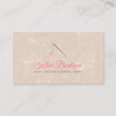 Rosa Nadelgewinde Naht Nahtleder Naht Nahestrecken Visitenkarte (Vorderseite)