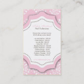 Rosa Nagel-Techniker-Visitenkarte des Damast-100 Visitenkarte (Rückseite)