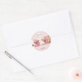 Rosa Nageldesign-Foto Danke Runder Aufkleber (Umschlag)