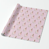Rosa Nagellack Junggesellinnenabschied Geschenkpapier (Ungerollt)