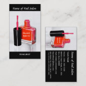 Rosa Nagellack-Manikürist am Nagel-Salon Visitenkarte (Vorne/Hinten)