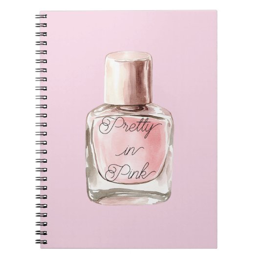 Rosa Nagellack Notizblock (Vorderseite)