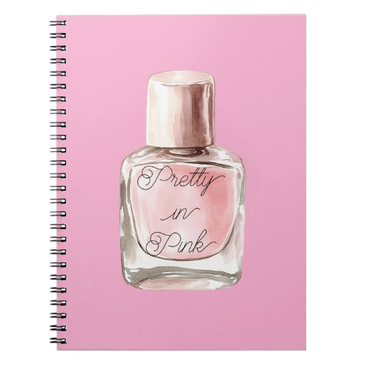 Rosa Nagellack Notizblock (Vorderseite)
