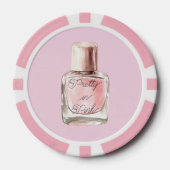 Rosa Nagellack Pokerchips (Vorderseite)