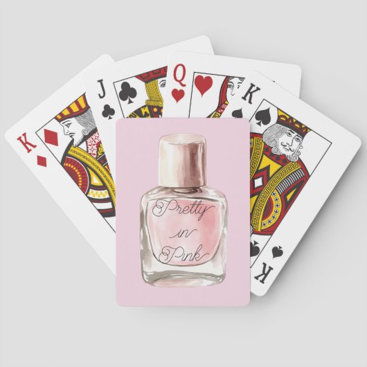 Rosa Nagellack Spielkarten (Rückseite)