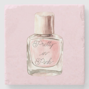 Rosa Nagellack Steinuntersetzer