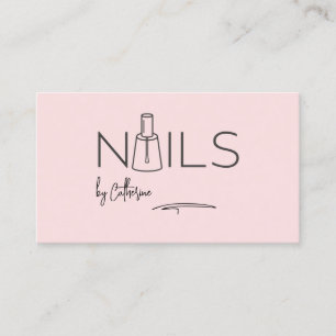Rosa Nagelsalon mit schwarzem Rosa QRCODE Manikuri Treuekarte