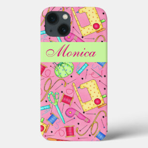 Rosa Nähbegriffe Kunstname Personalisiert Case-Mate iPhone Hülle