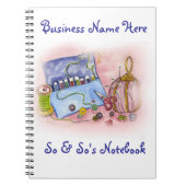 Rosa nähende Ausrüstungs-Notizbuch Notizblock (Vorderseite)