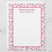 Rosa nähender Briefkopf (Vorne/Hinten)