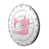 rosa Nähmaschine Dartscheibe (Vorderseite rechts)
