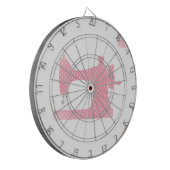 rosa Nähmaschine Dartscheibe (Vorderseite Links)