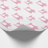 rosa Nähmaschine Geschenkpapier (Ecke)