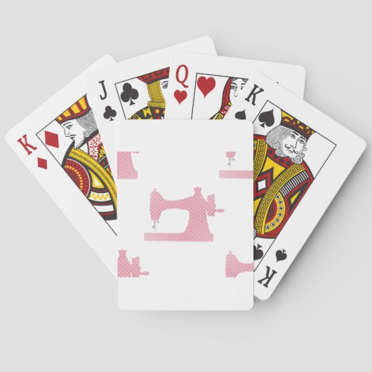 rosa Nähmaschine Spielkarten (Rückseite)