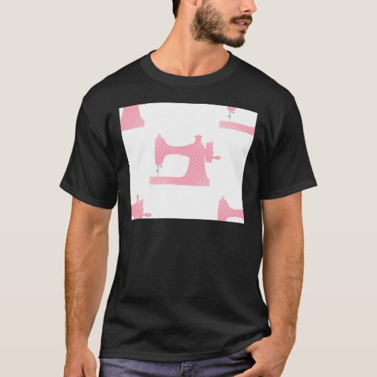 rosa Nähmaschine T-Shirt (Vorderseite)