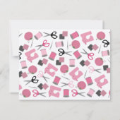 Rosa Nähte Party Einladung (Rückseite)