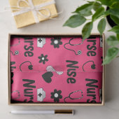 Rosa Nahtloses Muster des Pflegerlebens (2) Seidenpapier (Geschenk)
