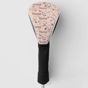 Rosa Nahtloses Muster für Krankenpfleger-Leben (3) Golf Headcover