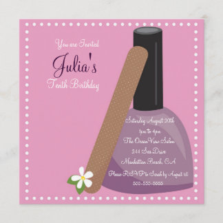 Rosa Nail Einladung