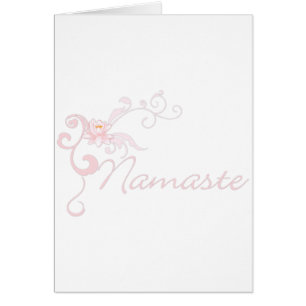 Rosa Namaste mit Rollen und Wirbel